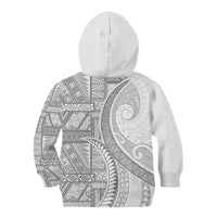 Tonga White Sunday Kid Hoodie Lotu Tamaiti Ngatu Tribal - Polynesian Pride
