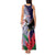 American Samoa Bald Eagle Personalized Tank Maxi Dress Polynesian Teuila Flowers - Polynesian Pride