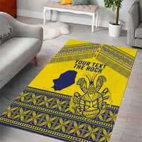 Niue Crab Personalised Area Rug Niuean Hiapo Pattern - Polynesian Pride