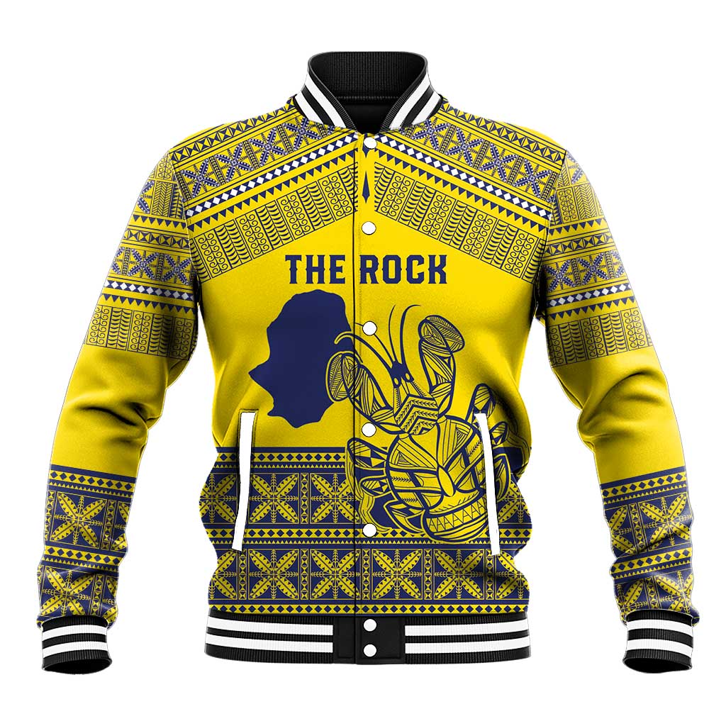 Niue Crab Personalised Baseball Jacket Niuean Hiapo Pattern LT9 Unisex Gold - Polynesian Pride