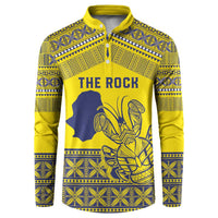 Niue Crab Personalised Button Sweatshirt Niuean Hiapo Pattern LT9 Gold - Polynesian Pride