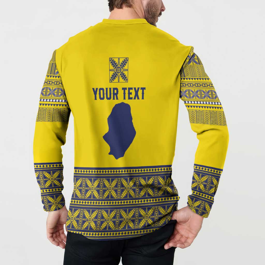 Niue Crab Personalised Button Sweatshirt Niuean Hiapo Pattern LT9 - Polynesian Pride