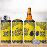 Niue Crab Personalised 4 in 1 Can Cooler Tumbler Niuean Hiapo Pattern LT9 - Polynesian Pride
