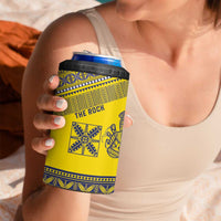 Niue Crab Personalised 4 in 1 Can Cooler Tumbler Niuean Hiapo Pattern LT9 - Polynesian Pride