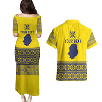 Niue Crab Personalised Couples Matching Puletasi and Hawaiian Shirt Niuean Hiapo Pattern LT9 - Polynesian Pride