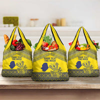 Niue Crab Personalised Grocery Bag Niuean Hiapo Pattern LT9 3-pack One Size Gold - Polynesian Pride