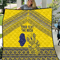 Niue Crab Personalised Quilt Niuean Hiapo Pattern - Polynesian Pride