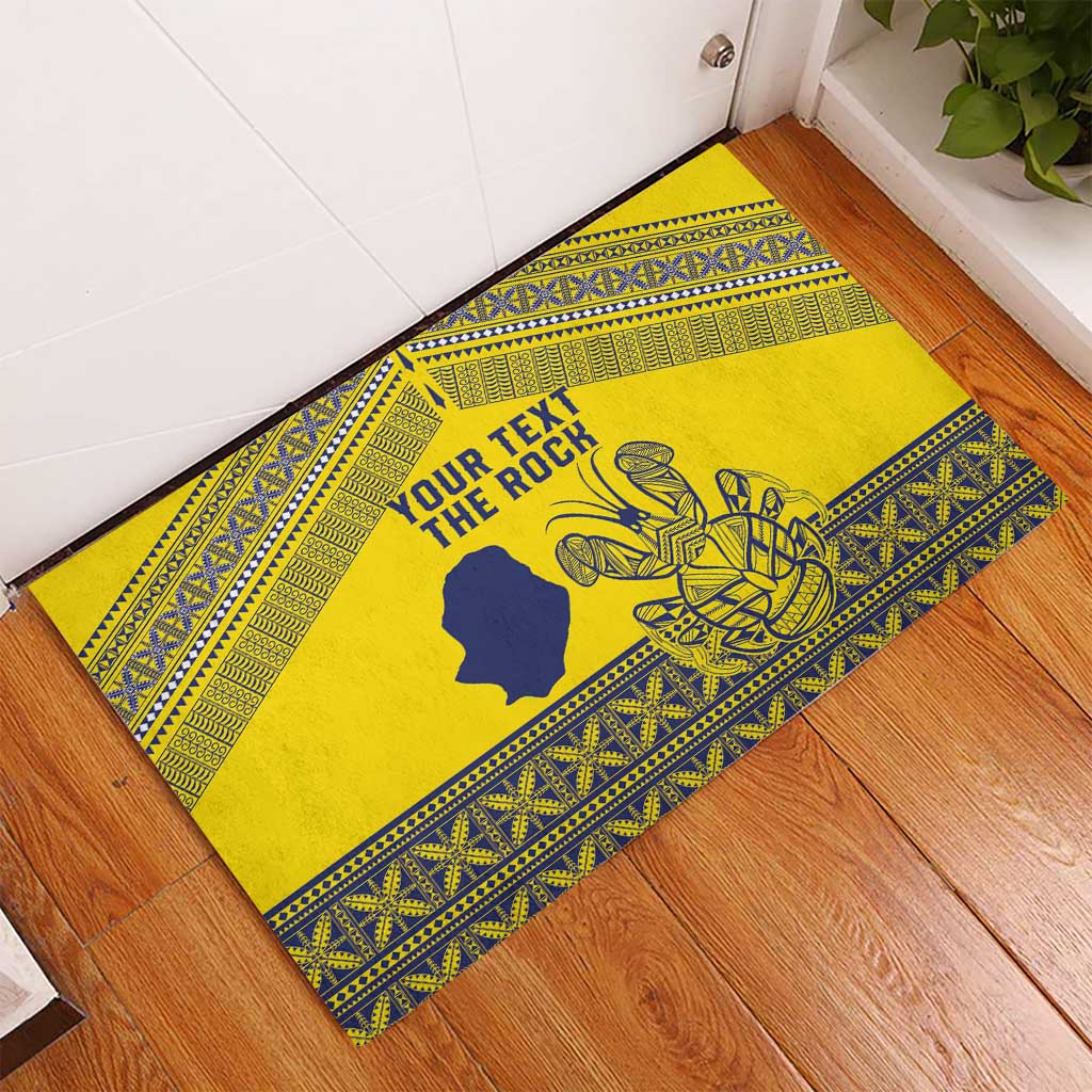 Niue Crab Personalised Rubber Doormat Niuean Hiapo Pattern LT9 - Polynesian Pride