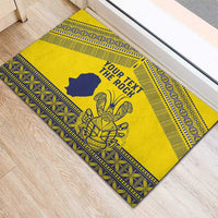 Niue Crab Personalised Rubber Doormat Niuean Hiapo Pattern LT9 - Polynesian Pride