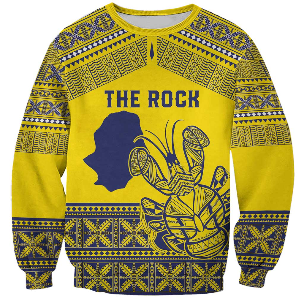 Niue Crab Personalised Sweatshirt Niuean Hiapo Pattern LT9 Unisex Gold - Polynesian Pride