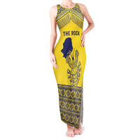 Niue Crab Personalised Tank Maxi Dress Niuean Hiapo Pattern - Polynesian Pride