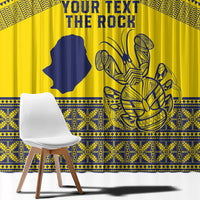 Niue Crab Personalised Window Curtain Niuean Hiapo Pattern - Polynesian Pride