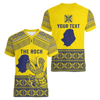 Niue Crab Personalised Women V-Neck T-Shirt Niuean Hiapo Pattern - Polynesian Pride