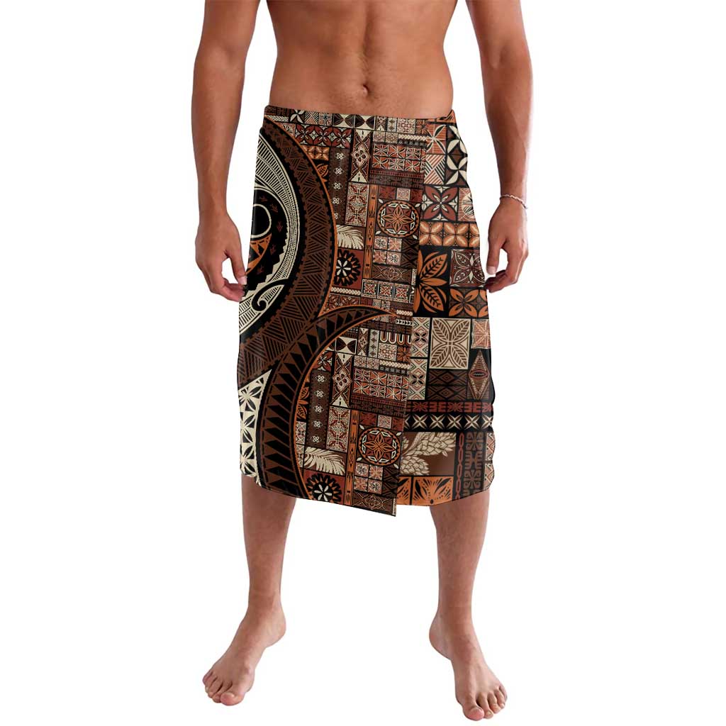 Vintage Samoa Siapo Mamanu Lavalava Brown Samoan Tapa Motif - Polynesian Pride