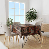 Vintage Samoa Siapo Mamanu Tablecloth Brown Samoan Tapa Motif LT9 - Polynesian Pride