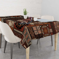 Vintage Samoa Siapo Mamanu Tablecloth Brown Samoan Tapa Motif LT9 - Polynesian Pride