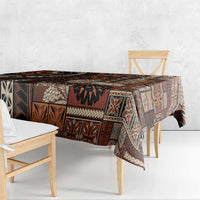 Vintage Samoa Siapo Mamanu Tablecloth Brown Samoan Tapa Motif LT9 - Polynesian Pride