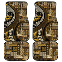 Vintage Samoa Siapo Mamanu Car Mats Gold Samoan Tapa Motif LT9 - Polynesian Pride