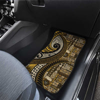 Vintage Samoa Siapo Mamanu Car Mats Gold Samoan Tapa Motif LT9 - Polynesian Pride