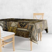 Vintage Samoa Siapo Mamanu Tablecloth Gold Samoan Tapa Motif LT9 - Polynesian Pride