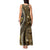 Vintage Samoa Siapo Mamanu Tank Maxi Dress Gold Samoan Tapa Motif - Polynesian Pride