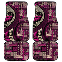 Vintage Samoa Siapo Mamanu Car Mats Pink Samoan Tapa Motif LT9 - Polynesian Pride