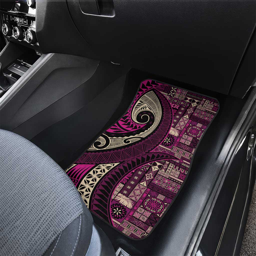 Vintage Samoa Siapo Mamanu Car Mats Pink Samoan Tapa Motif LT9 - Polynesian Pride