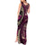 Vintage Samoa Siapo Mamanu Tank Maxi Dress Pink Samoan Tapa Motif - Polynesian Pride