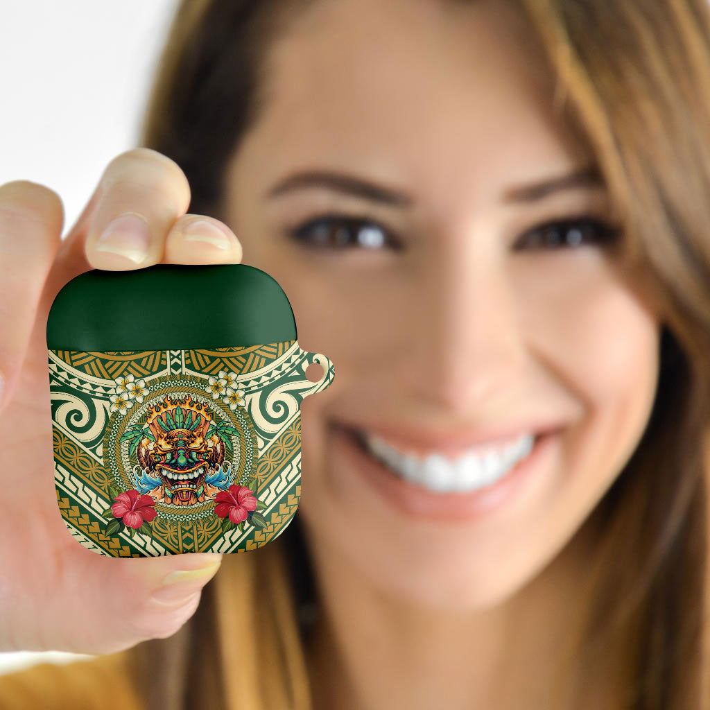Hawaii Tiki Mask AirPods Case Mele Kalikimaka i Iulai! LT9 - Polynesian Pride