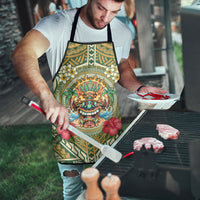 Hawaii Tiki Mask Apron Mele Kalikimaka i Iulai! LT9 - Polynesian Pride