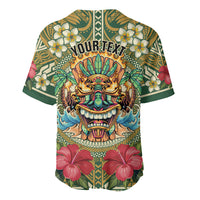 Hawaii Tiki Mask Personalized Baseball Jersey Mele Kalikimaka i Iulai!