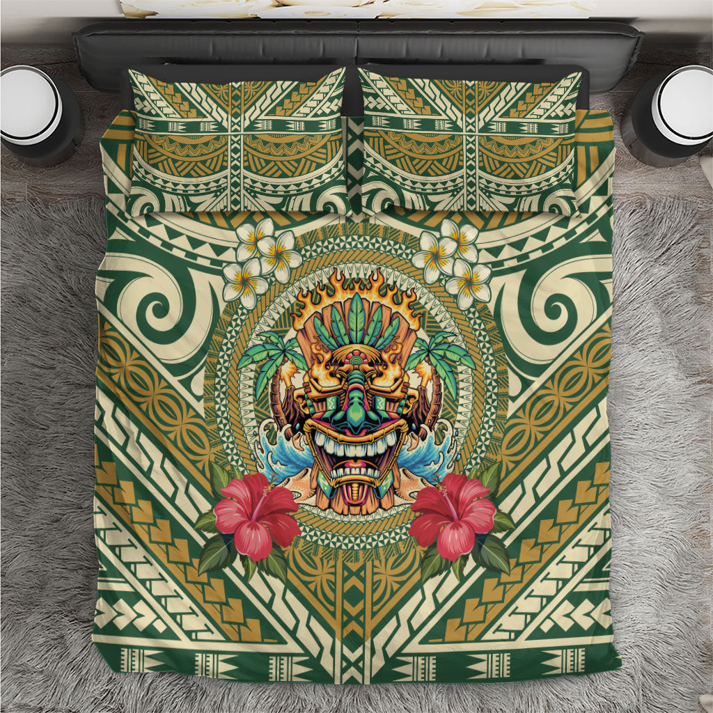 Hawaii Tiki Mask Bedding Set Mele Kalikimaka i Iulai!