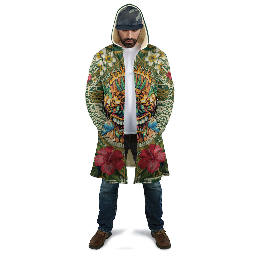 Hawaii Tiki Mask Personalized Cloak Mele Kalikimaka i Iulai!