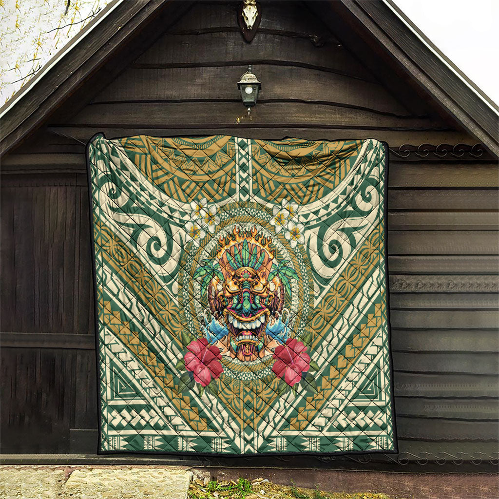 Hawaii Tiki Mask Quilt Mele Kalikimaka i Iulai!