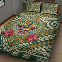 Hawaii Tiki Mask Quilt Bed Set Mele Kalikimaka i Iulai!