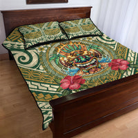 Hawaii Tiki Mask Quilt Bed Set Mele Kalikimaka i Iulai!
