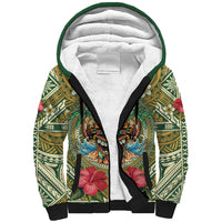 Hawaii Tiki Mask Personalized Sherpa Hoodie Mele Kalikimaka i Iulai!