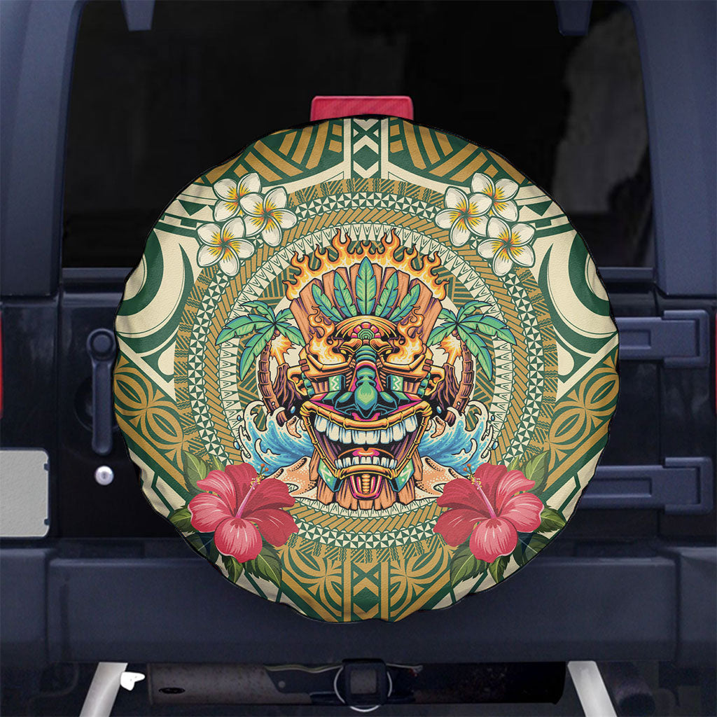 Hawaii Tiki Mask Spare Tire Cover Mele Kalikimaka i Iulai!