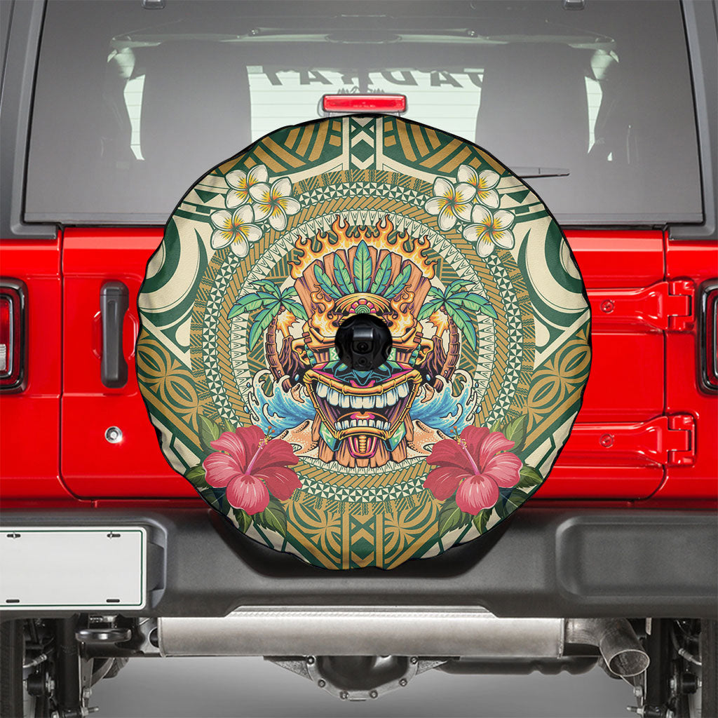 Hawaii Tiki Mask Spare Tire Cover Mele Kalikimaka i Iulai!