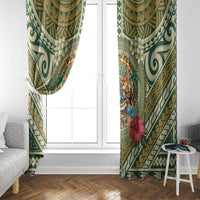 Hawaii Tiki Mask Window Curtain Mele Kalikimaka i Iulai! LT9 - Polynesian Pride