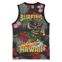 Hawaii Tiki Surfing Basketball Jersey Mele Kalikimaka i Iulai!