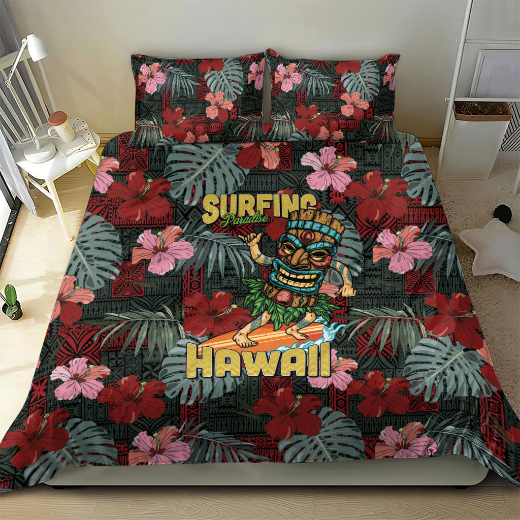 Hawaii Tiki Surfing Bedding Set Mele Kalikimaka i Iulai! LT9 - Polynesian Pride