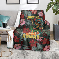 Hawaii Tiki Surfing Blanket Mele Kalikimaka i Iulai!