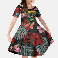 Hawaii Tiki Surfing Family Matching Mermaid Dress and Hawaiian Shirt Mele Kalikimaka i Iulai!