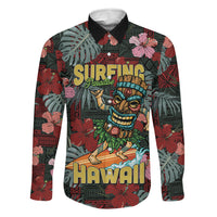 Hawaii Tiki Surfing Family Matching Summer Maxi Dress and Hawaiian Shirt Mele Kalikimaka i Iulai!