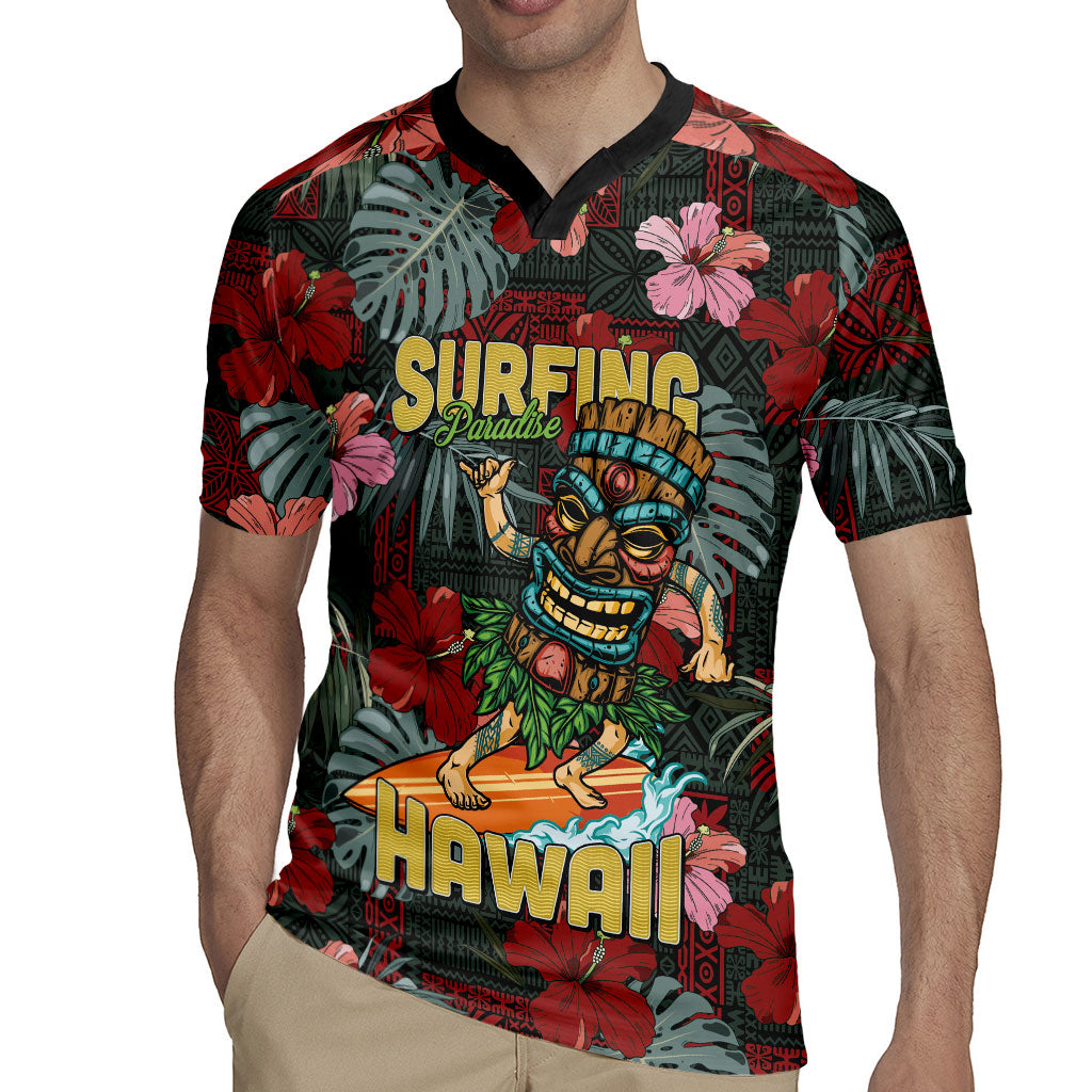Hawaii Tiki Surfing Rugby Jersey Mele Kalikimaka i Iulai! LT9 - Polynesian Pride