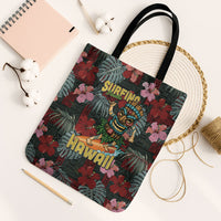 Hawaii Tiki Surfing Tote Bag Mele Kalikimaka i Iulai! LT9 Black Strap One Size Black - Polynesian Pride