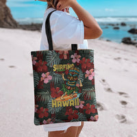 Hawaii Tiki Surfing Tote Bag Mele Kalikimaka i Iulai! LT9 - Polynesian Pride