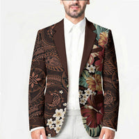 Kanoa Hawai'i Hibiscus Blazer Polynesian Tribal Tattoo Pattern Floral Elements LT9 - Polynesian Pride