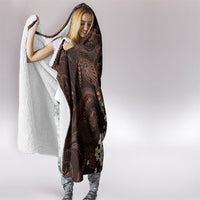 Kanoa Hawai'i Hibiscus Hooded Blanket Polynesian Tribal Tattoo Pattern Floral Elements